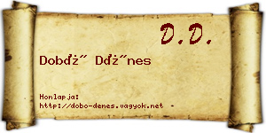 Dobó Dénes névjegykártya