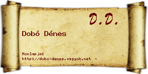 Dobó Dénes névjegykártya