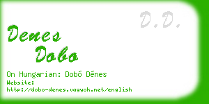 denes dobo business card